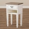 Baxton Studio Dauphine Oak and White Wash Distressed Finish Wood Nightstand 137-7575 - alternate 5